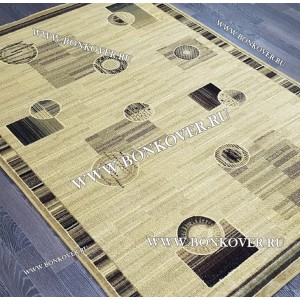 Бельгийский ковер из артшелка дизайн 118 Бежевый