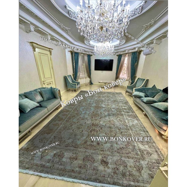 Иранский Ковер Бамбуковый Шелк Дизайн 30645